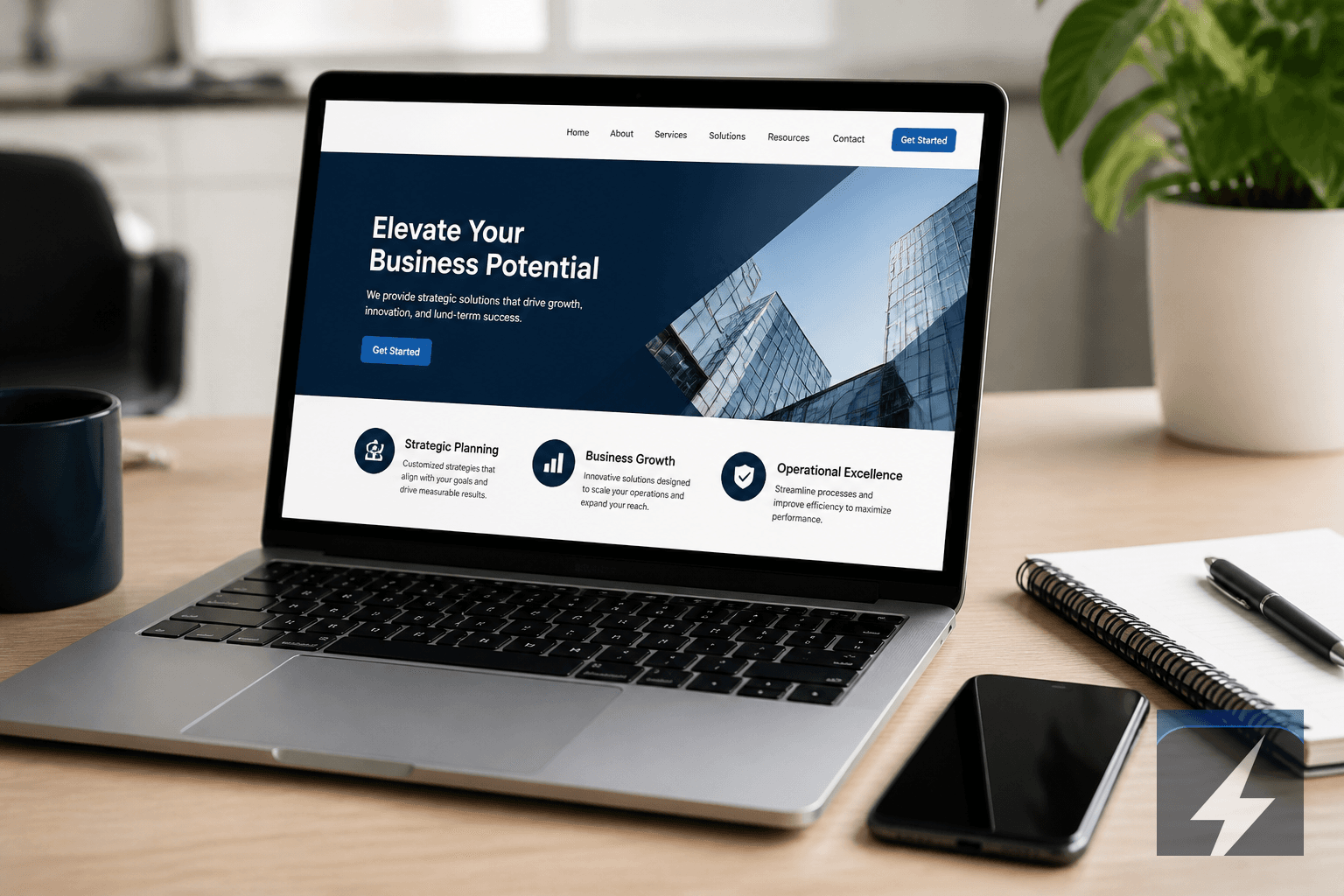Professional website front door with TrueView behind it